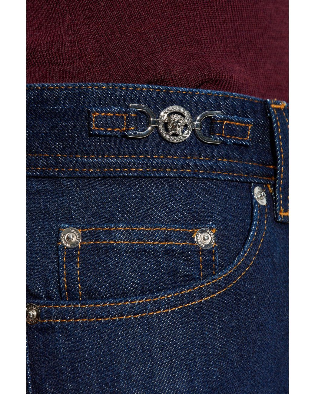 Versace Blue Straight Leg Jeans