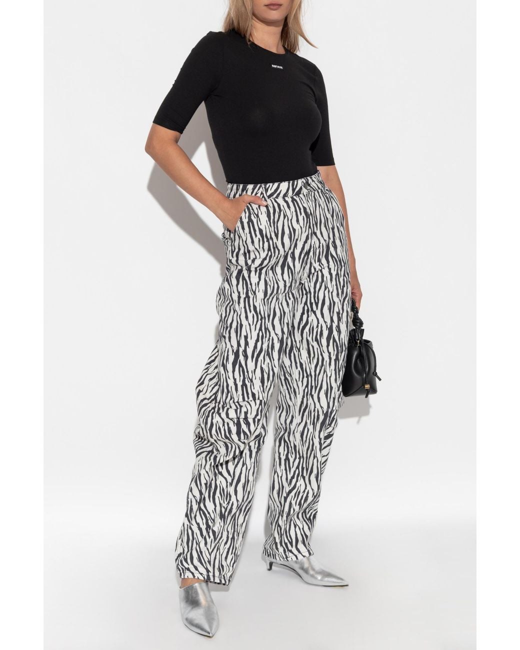 ROTATE BIRGER CHRISTENSEN Black T-Shirt With Logo