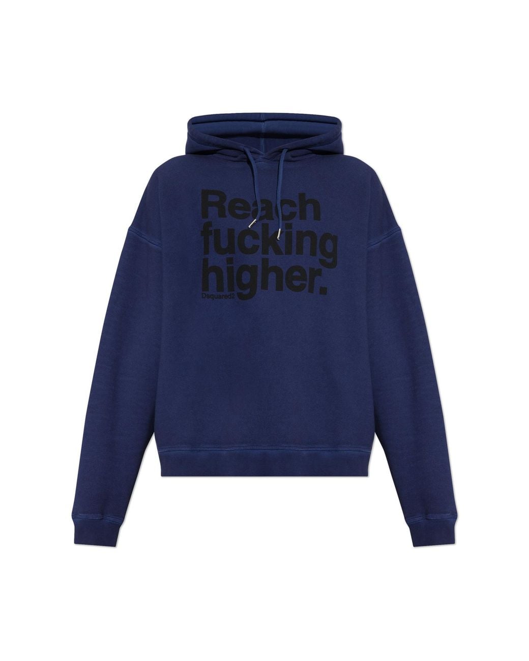 DSquared² Blue Cotton Sweatshirt With Print for men