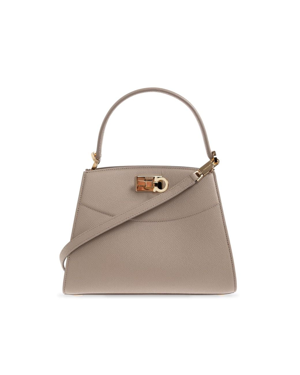 Ferragamo Natural 'Studio Box Small' Bag