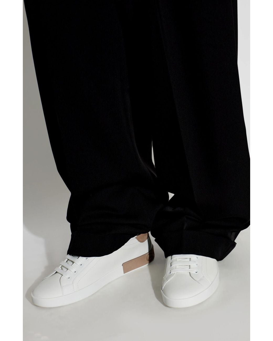 Dolce & Gabbana White 'Portofino' Sneakers for men