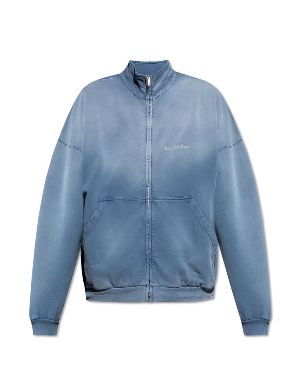 Balenciaga Blue Sweatshirt With Stand-Up Collar for men