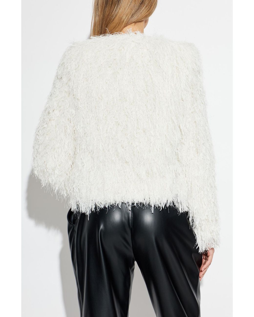 Balmain White Jacket With Lurex Thread