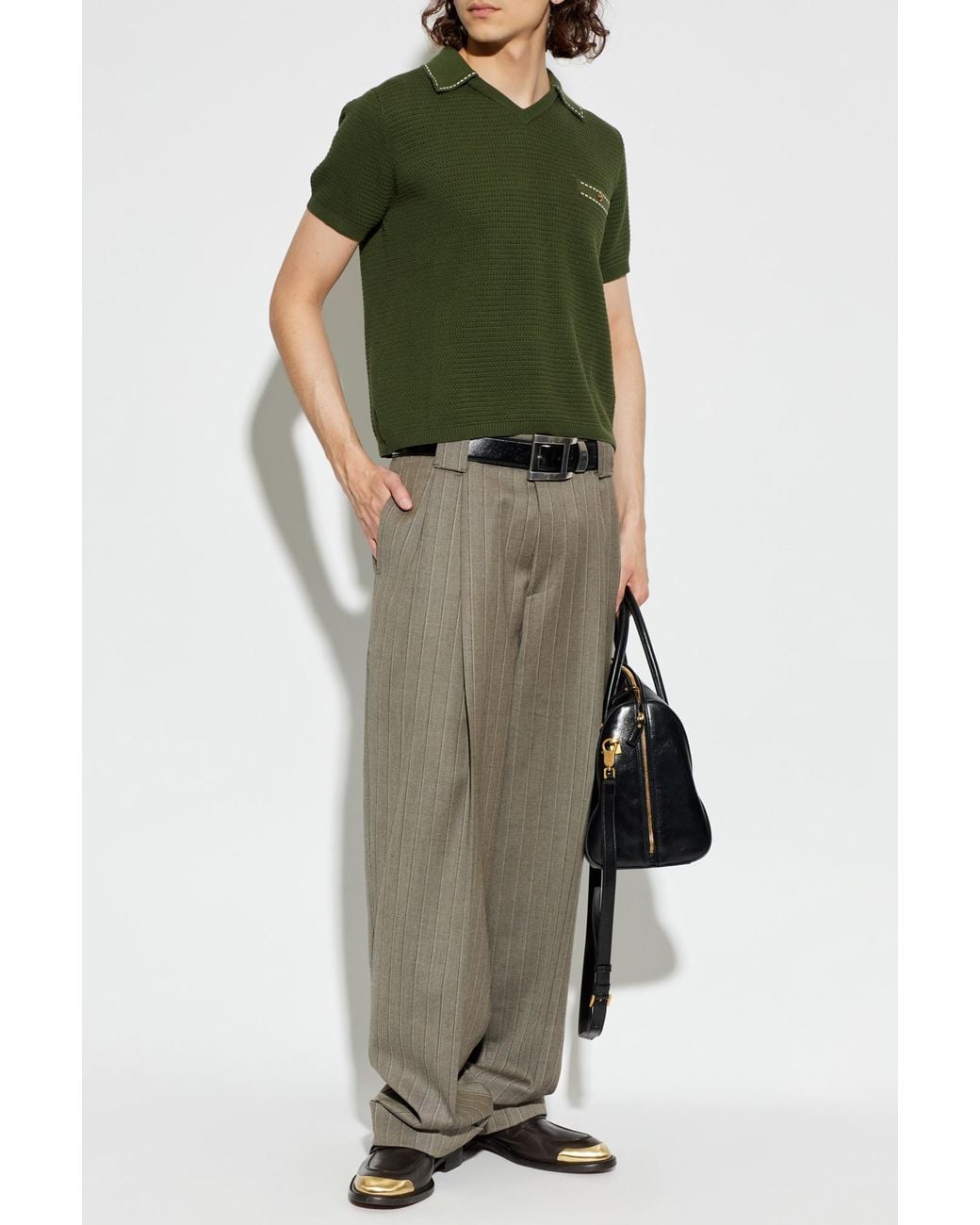 Versace Green Polo With Pocket for men