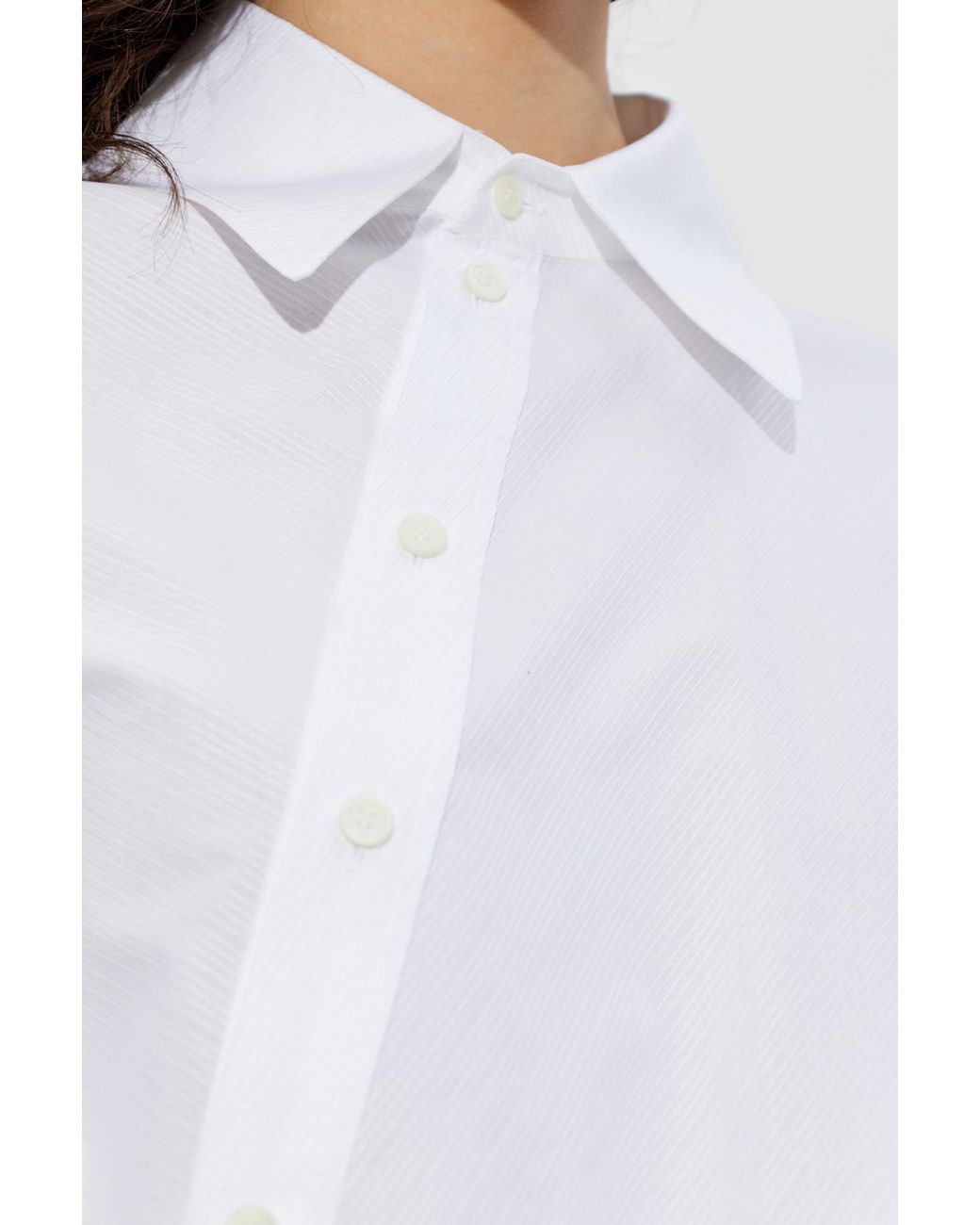 Loewe White Shirt With A Decorative Stripe