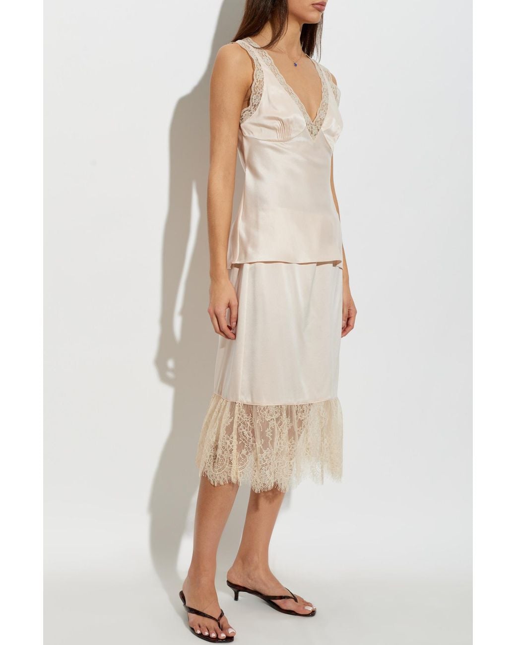 Posse White Silk Skirt 'Blake'