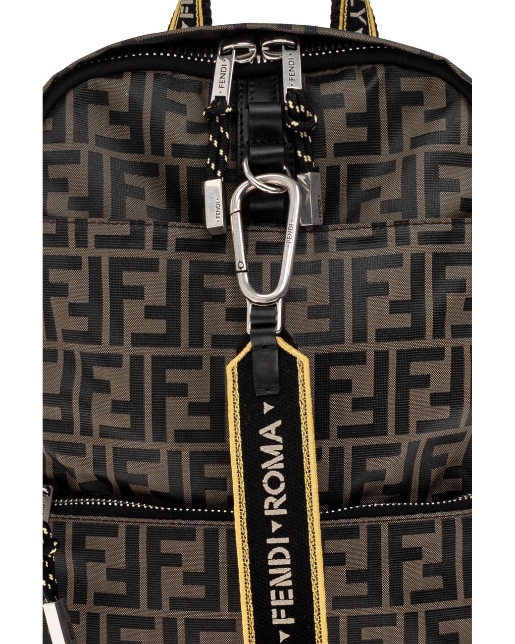 Fendi Brown 'Climb' Monogram Backpack for men
