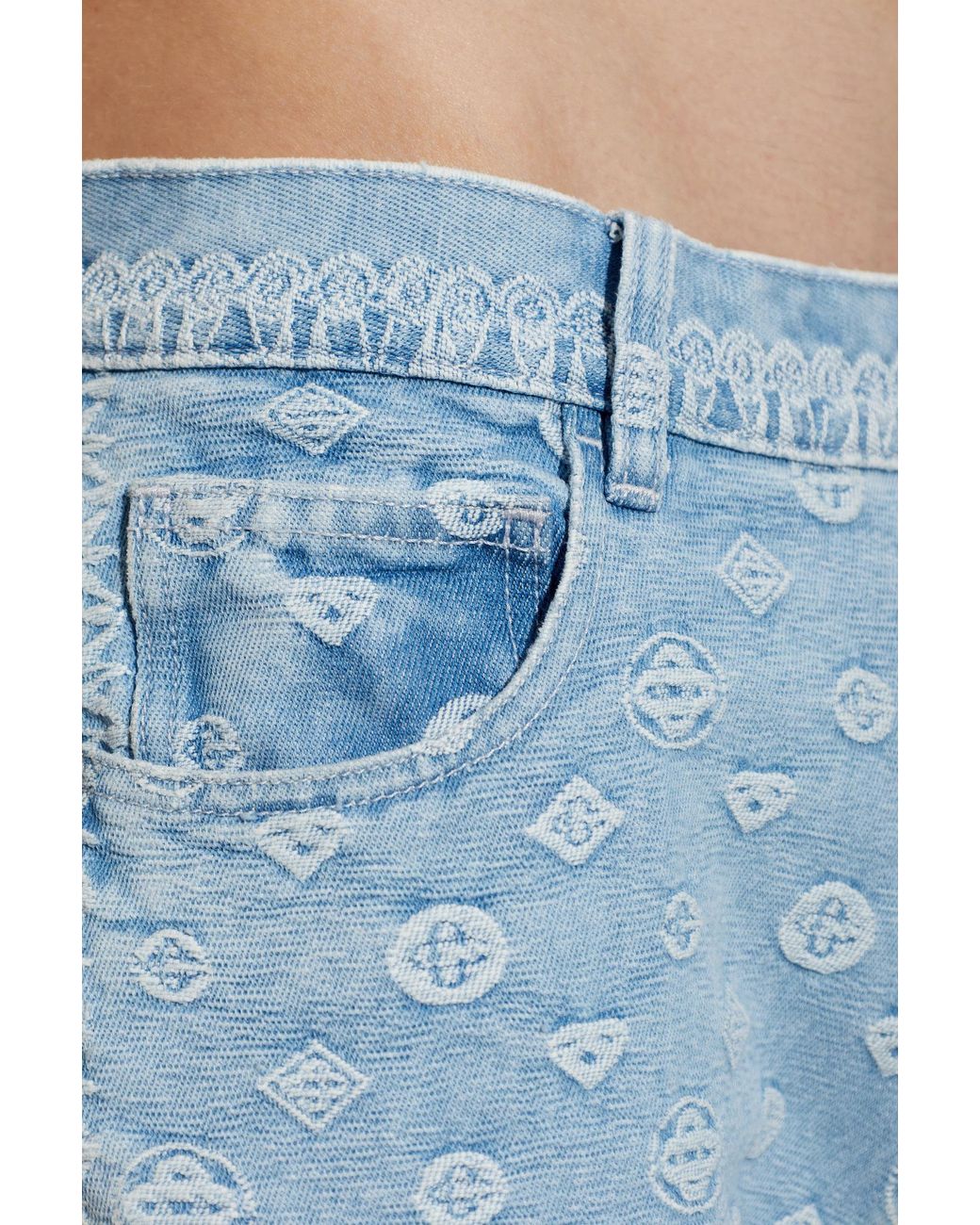 Casablanca Blue Patterned Jeans for men