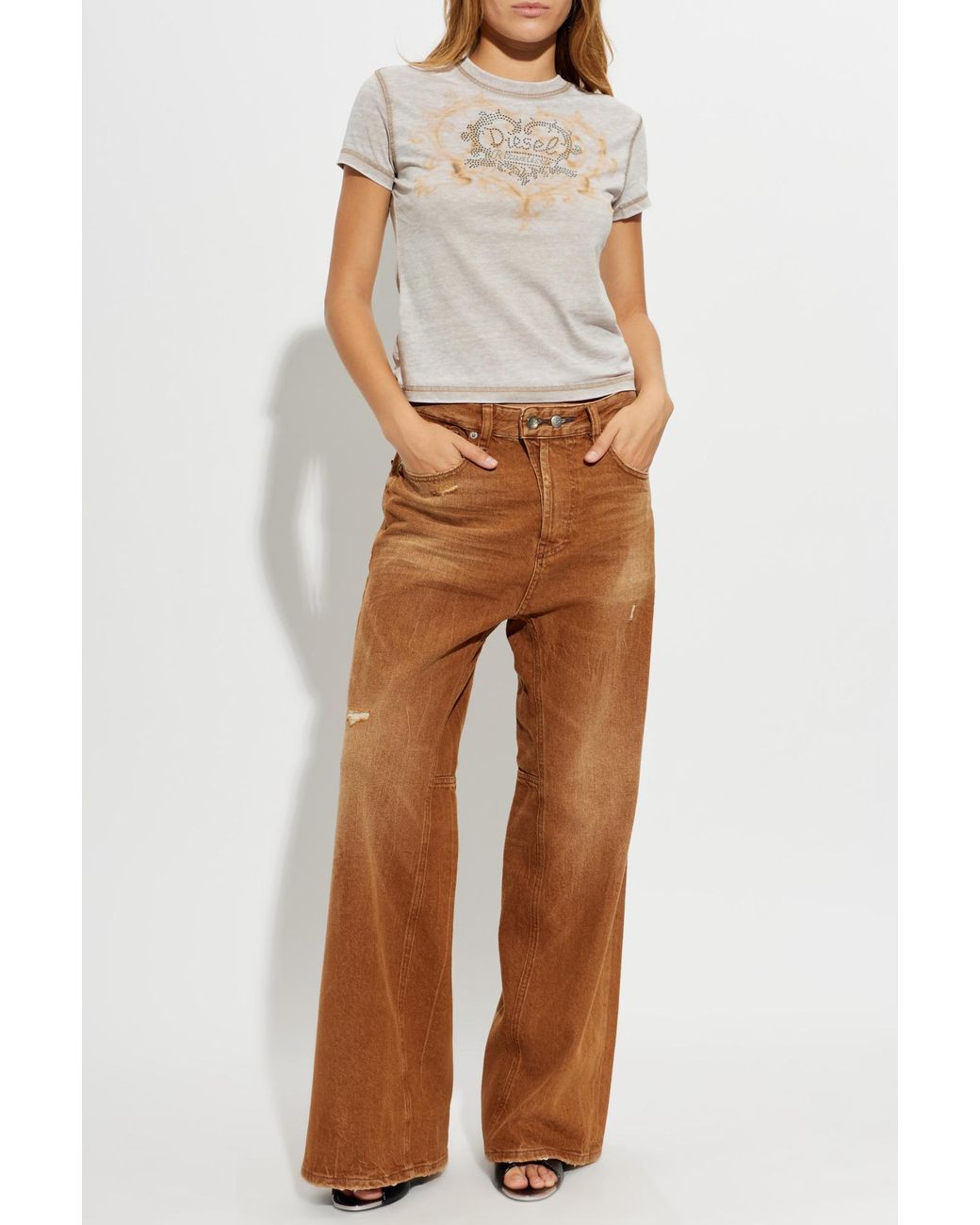 DIESEL White T-Shirt 'T-Ila-Aa1'