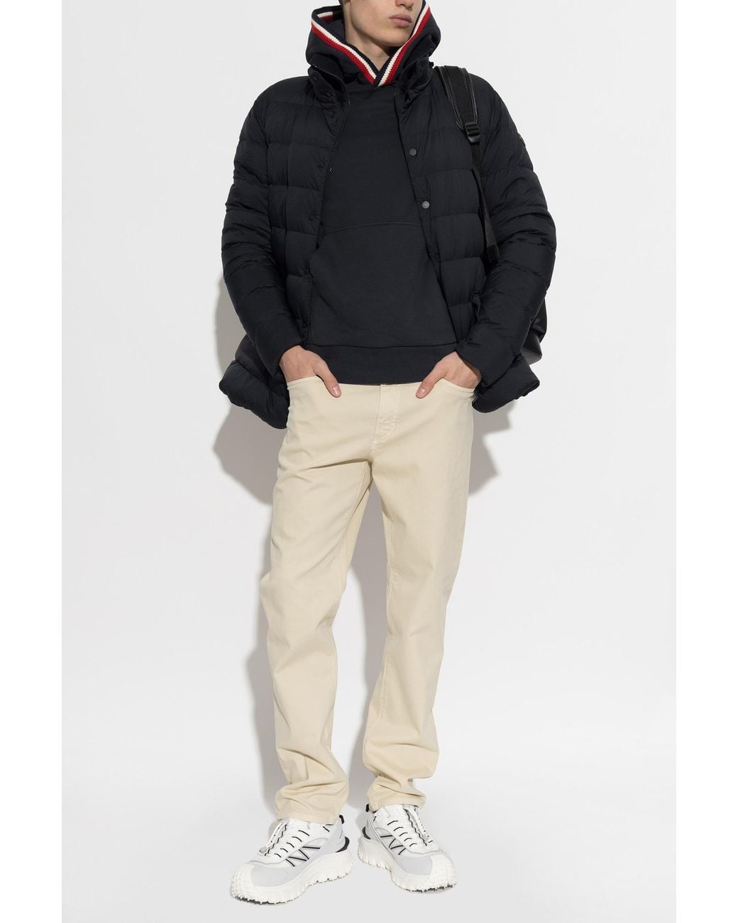 Moncler Blue Hooded Sweatshirt for men