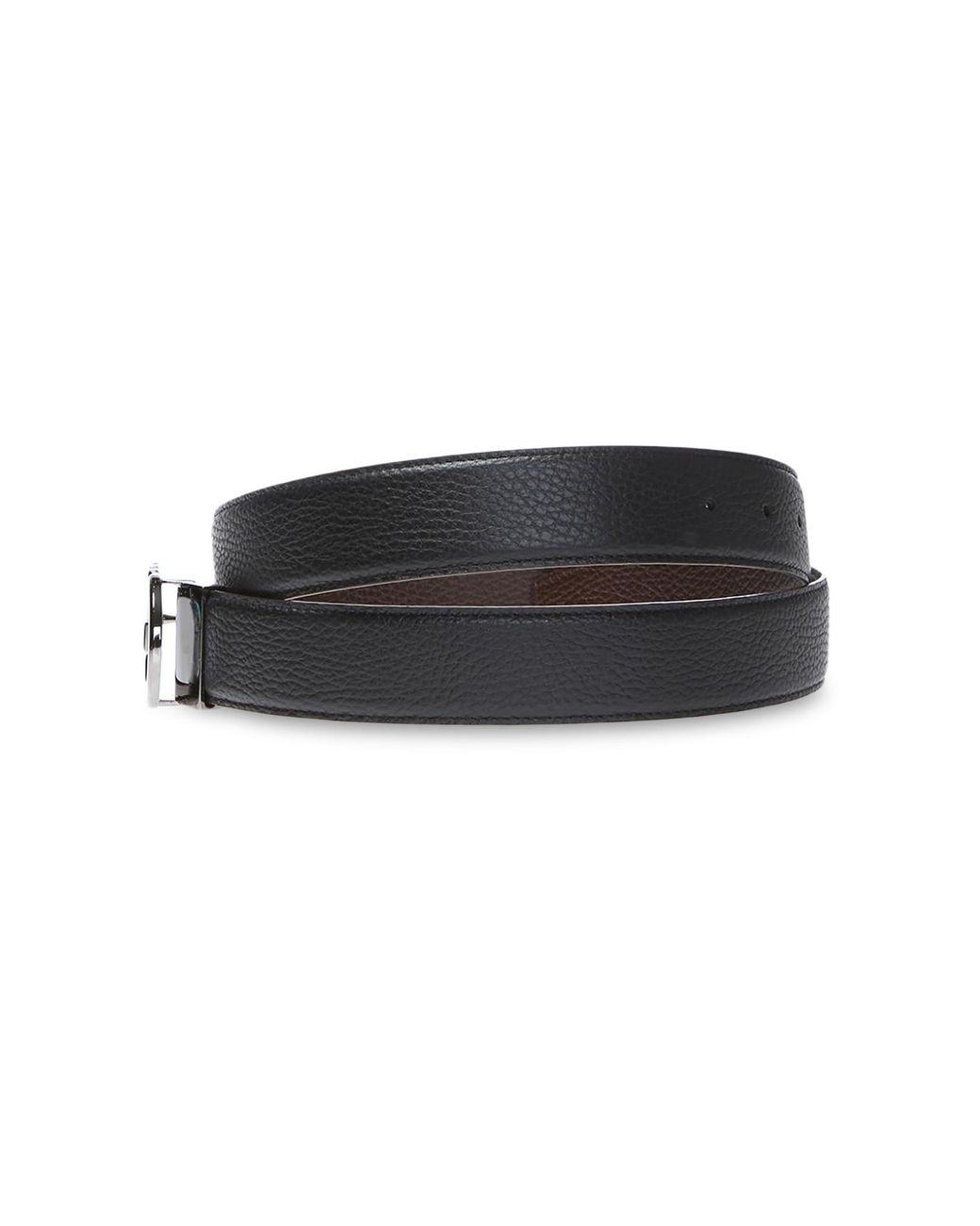 Ferragamo Black Gancini Leather Belt for men