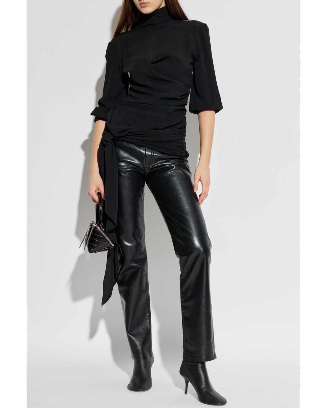 The Attico Black Top With "Z" Logo