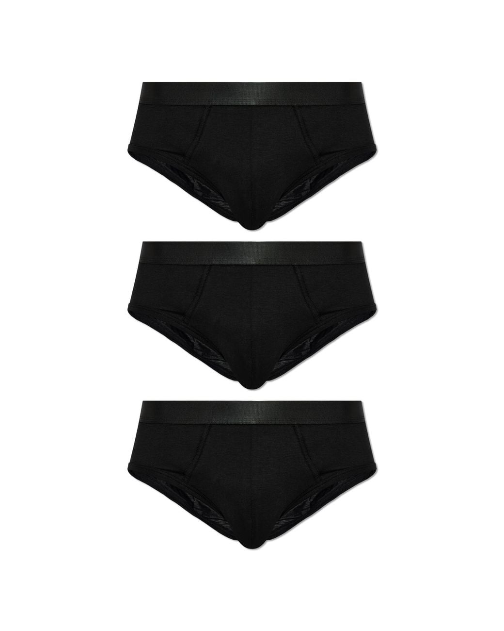 CDLP Black Three-Pack Briefs With Logo for men