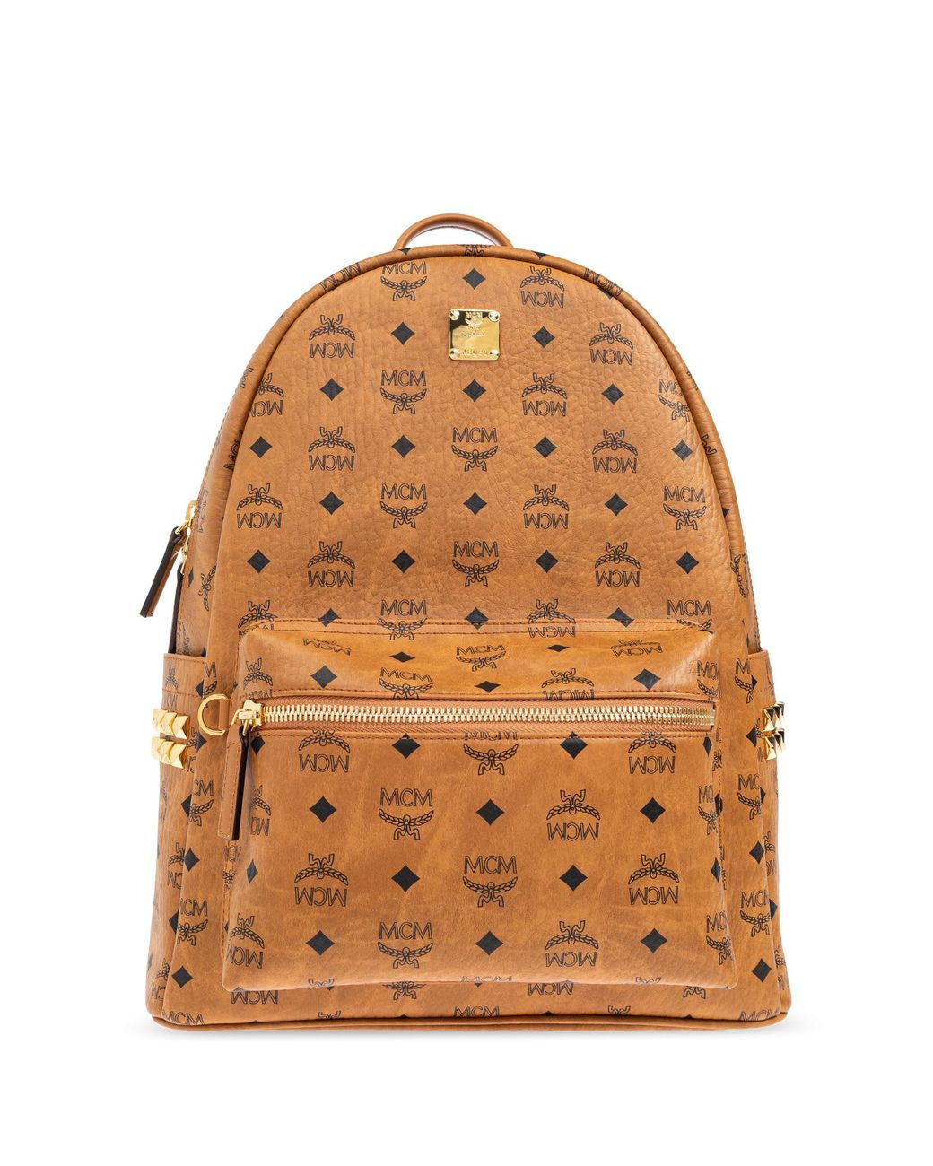 MCM Backpack With Logo in Orange for Men | Lyst