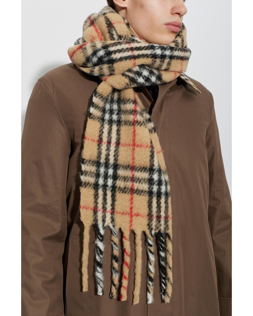 Burberry Gray Wool Scarf