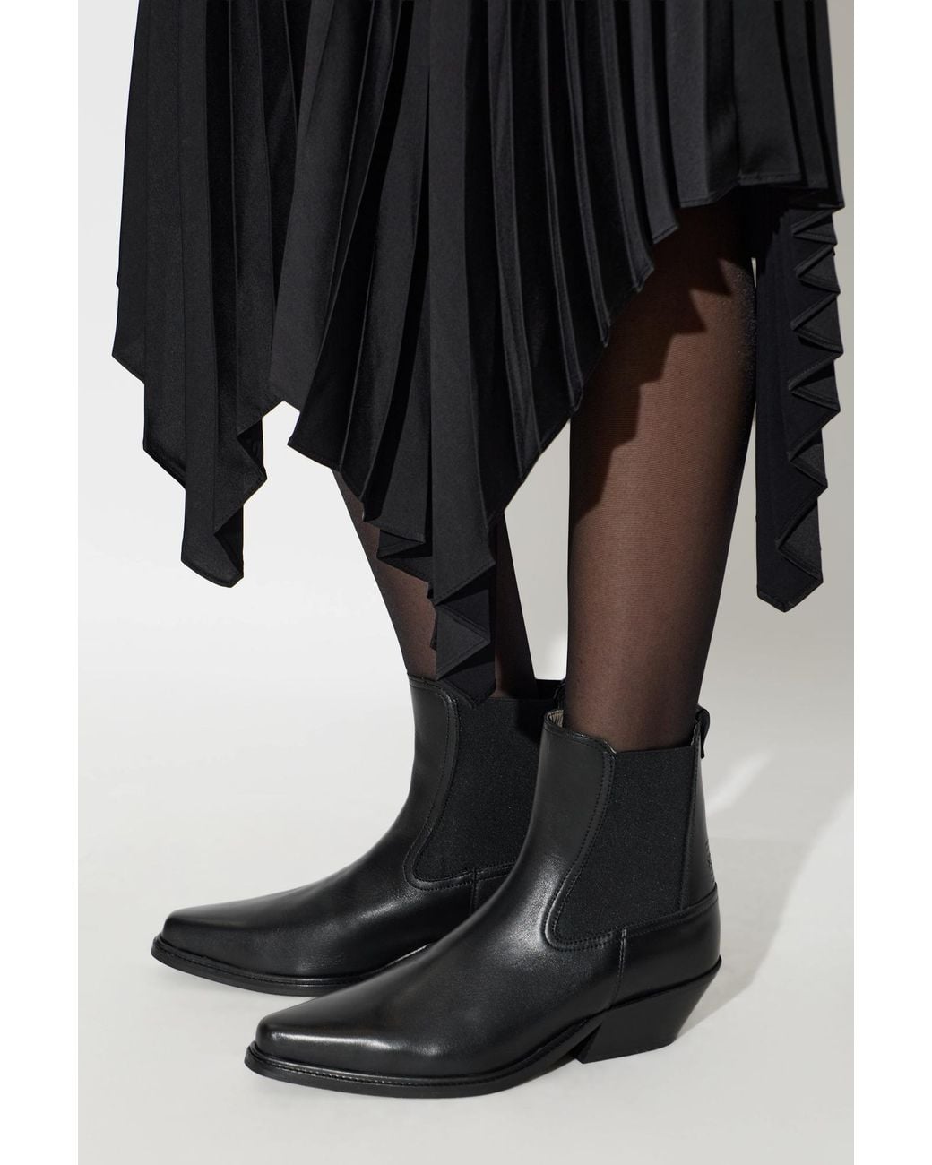 AllSaints Black Heeled Ankle Boots 'Carter'