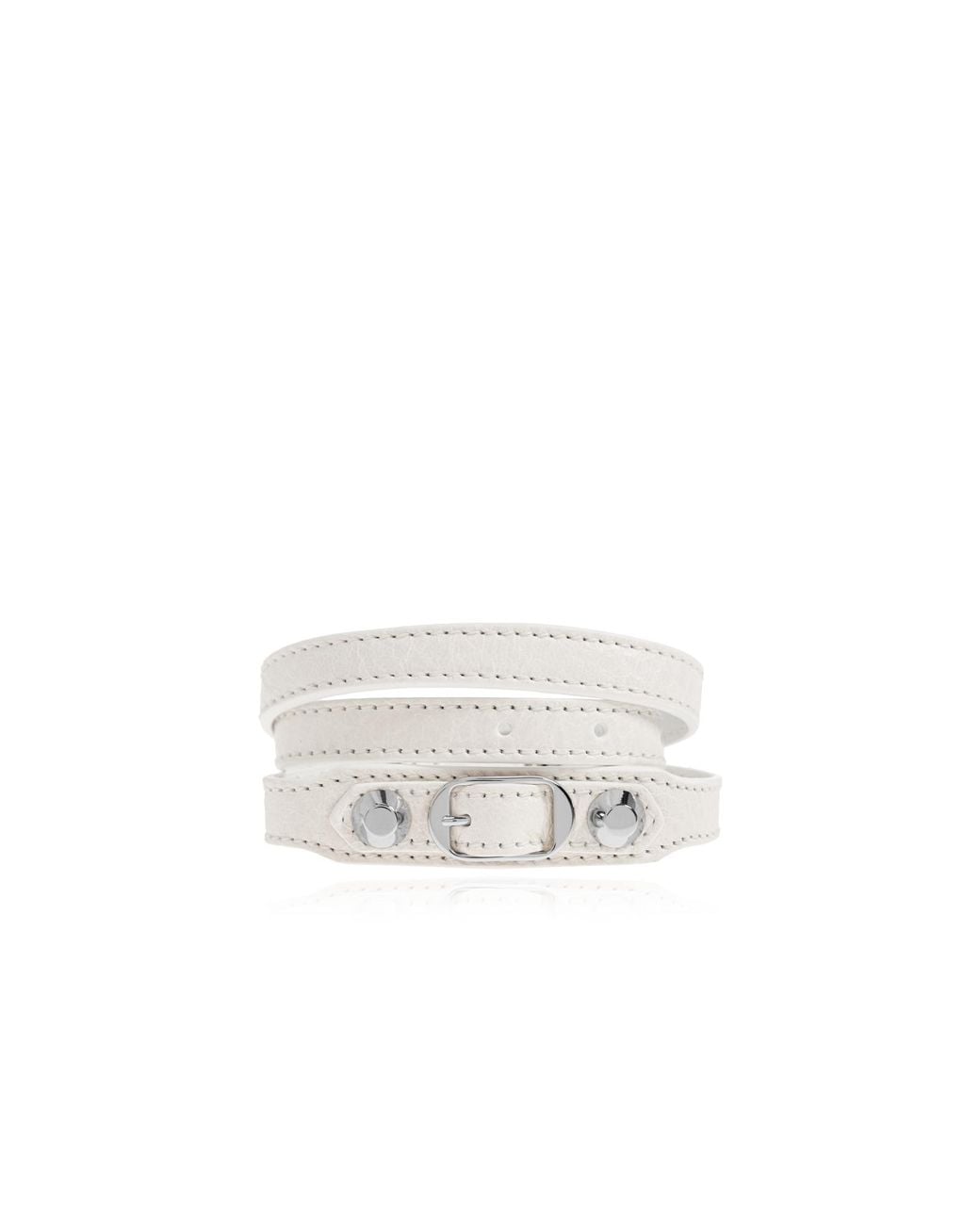 Balenciaga White Leather Bracelet