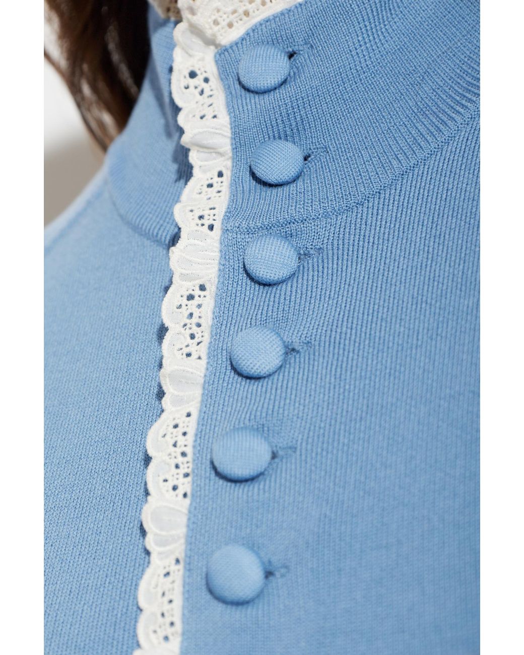 Chloé Blue Wide-Leg Trousers