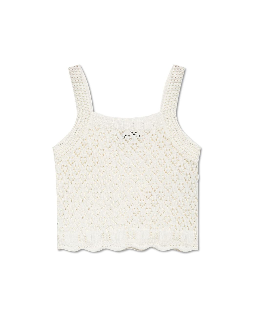 Maison Kitsuné White Knitted Top