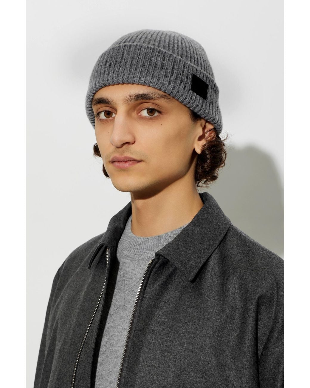 Paul Smith Black Beanie With Sewn-In Logo for men