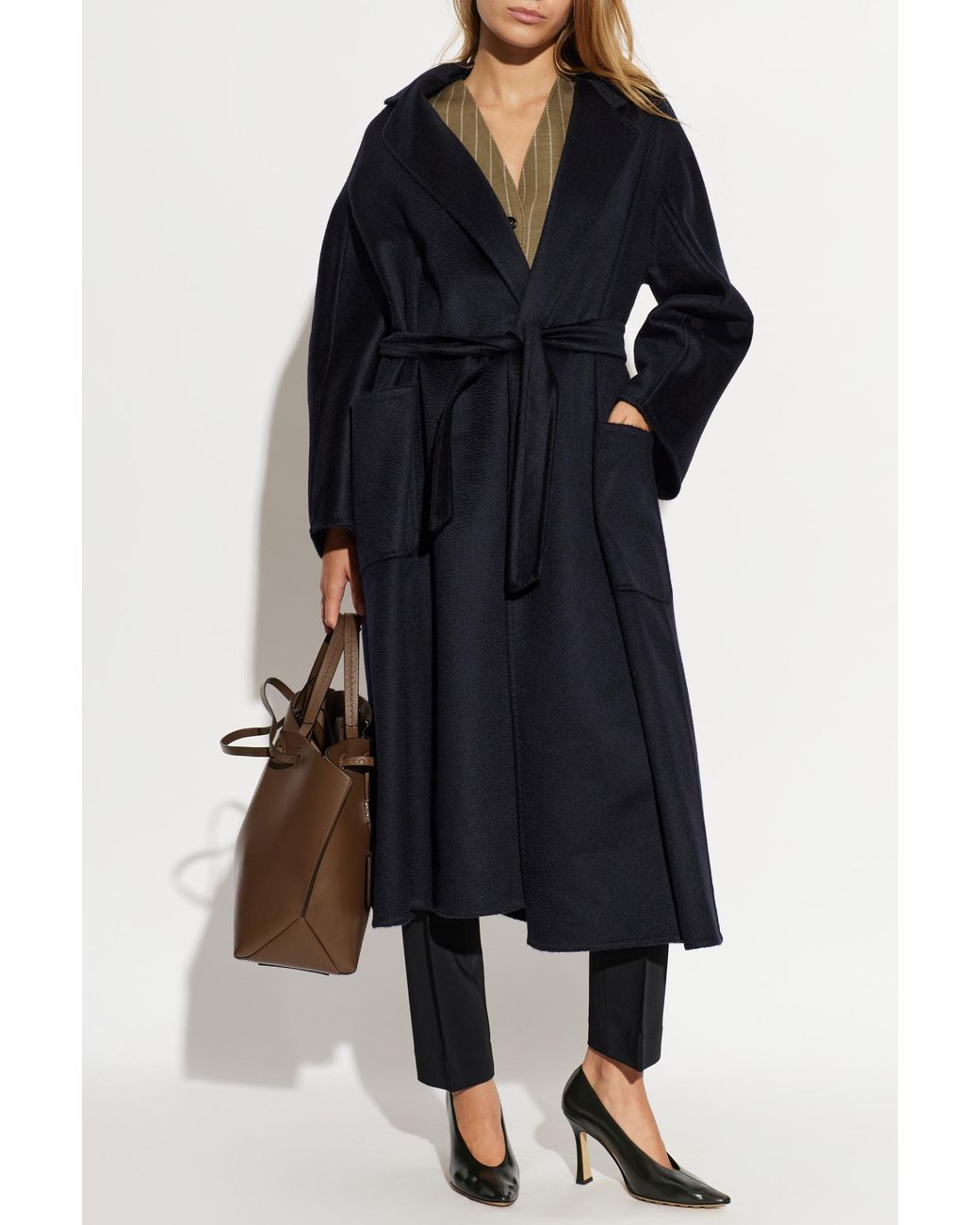 Max Mara Black Cashmere Coat 'Ludmilla'