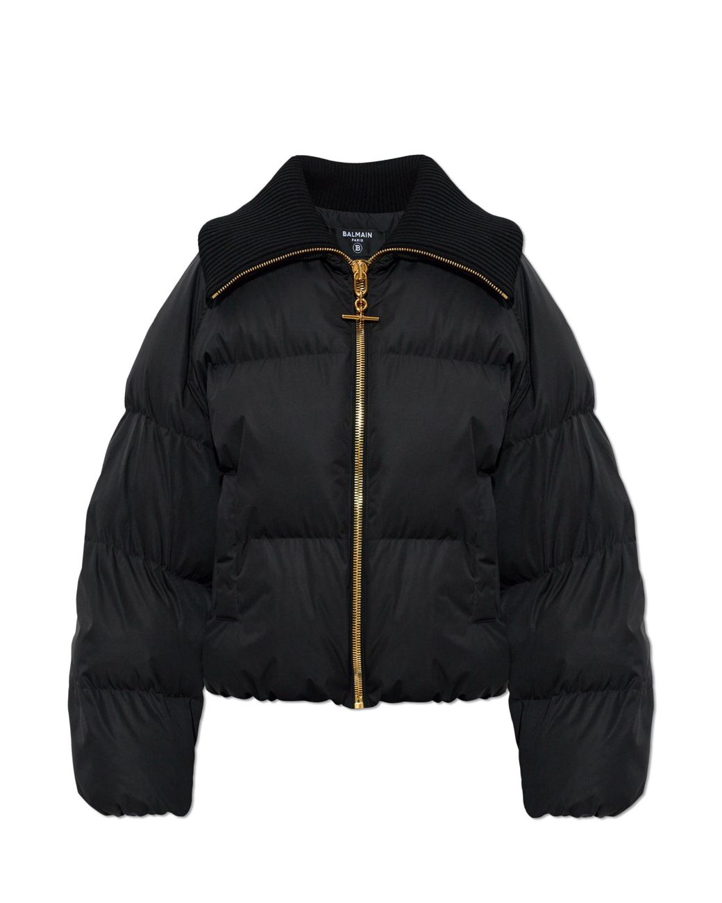 Balmain Black Insulated Quilted Jacket