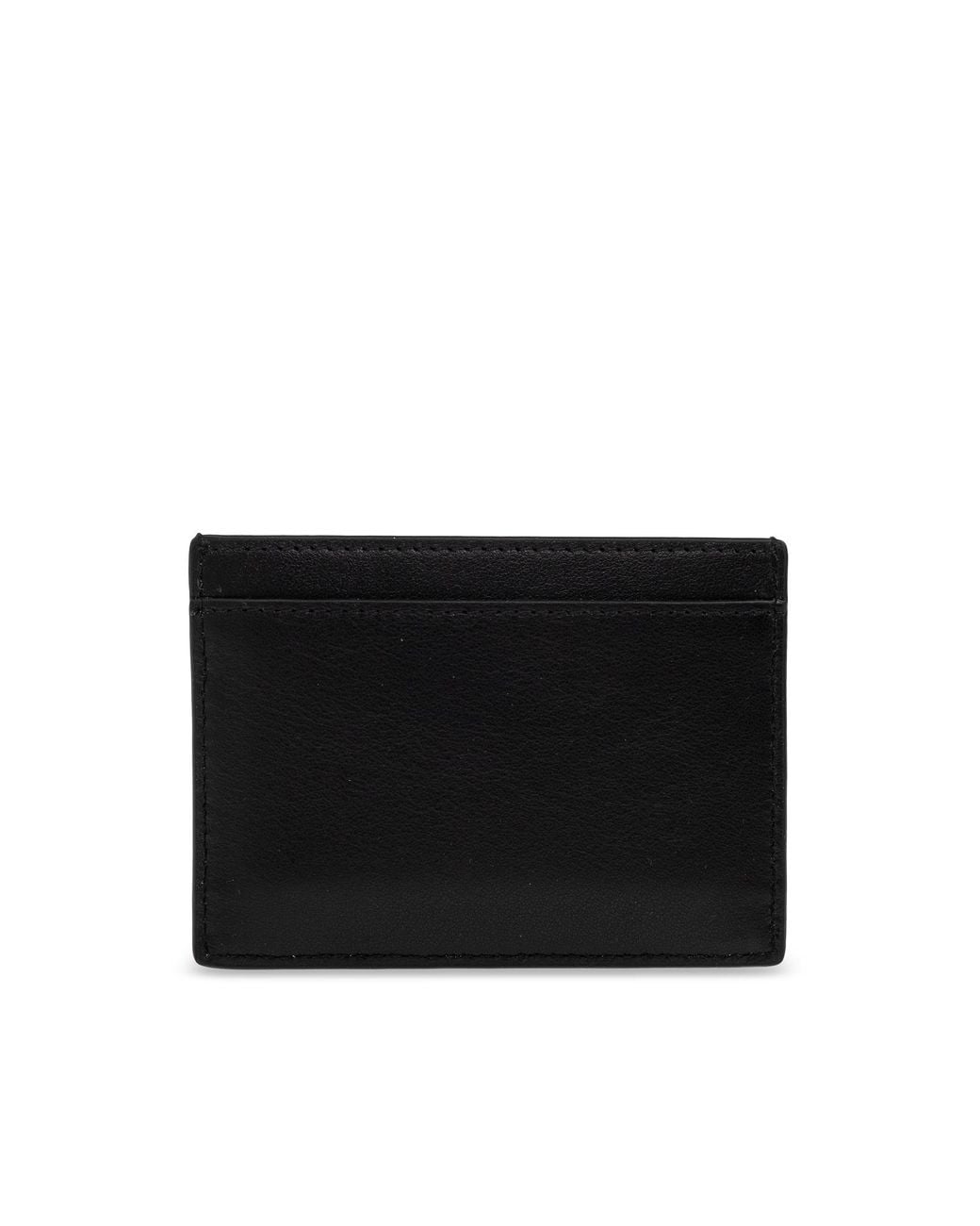 KENZO Black Leather Card Holder With Logo for men