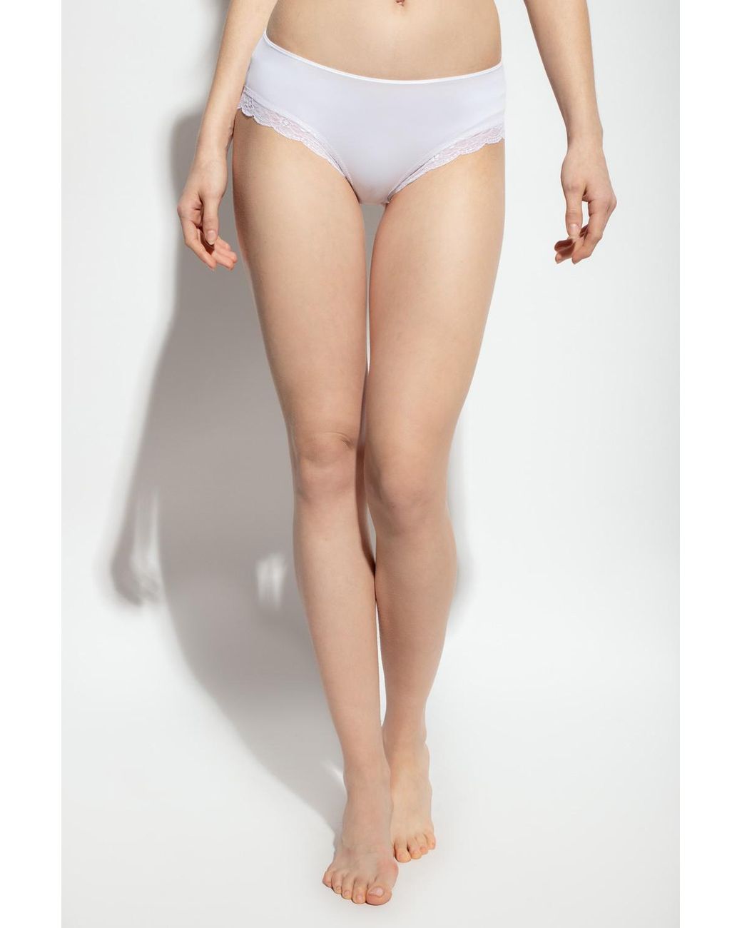 Hanro White Lace Briefs