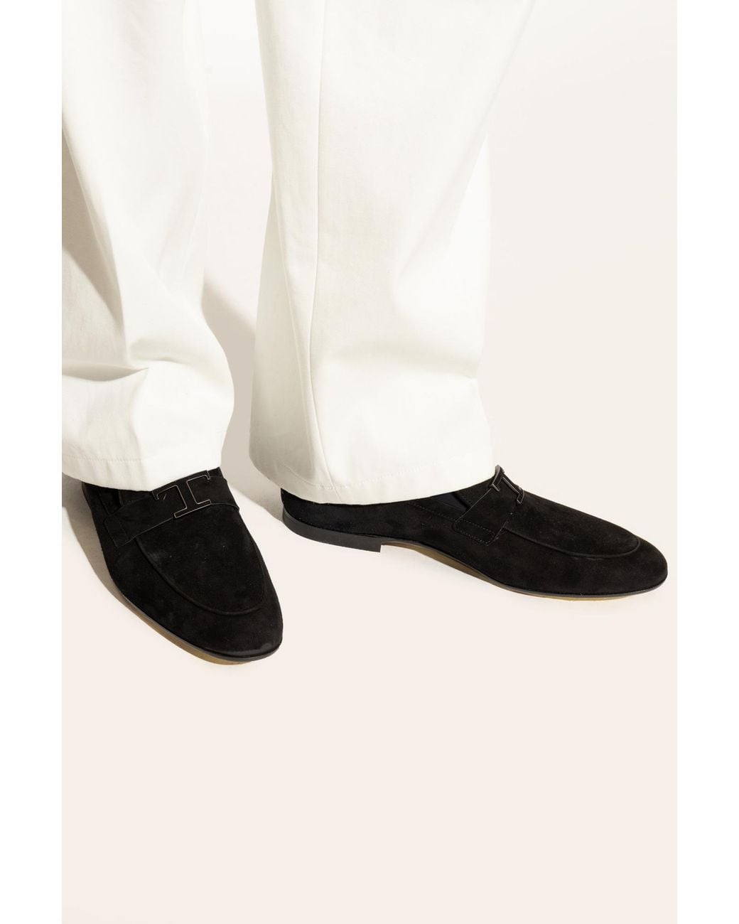Tod's Black Loafers Shoes for men