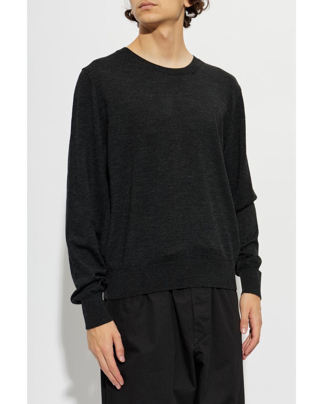 Lemaire Black Wool Sweater for men