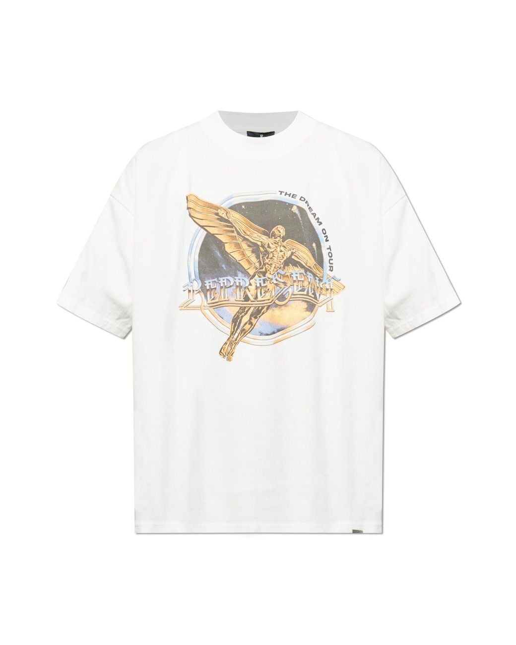 Represent White T-Shirt With Print for men