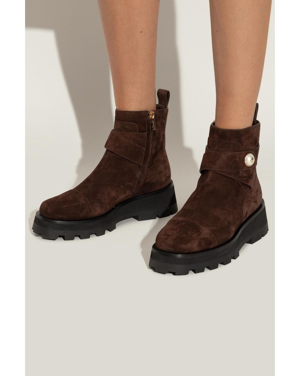 Jimmy Choo Brown 'Meena' Ankle Boots