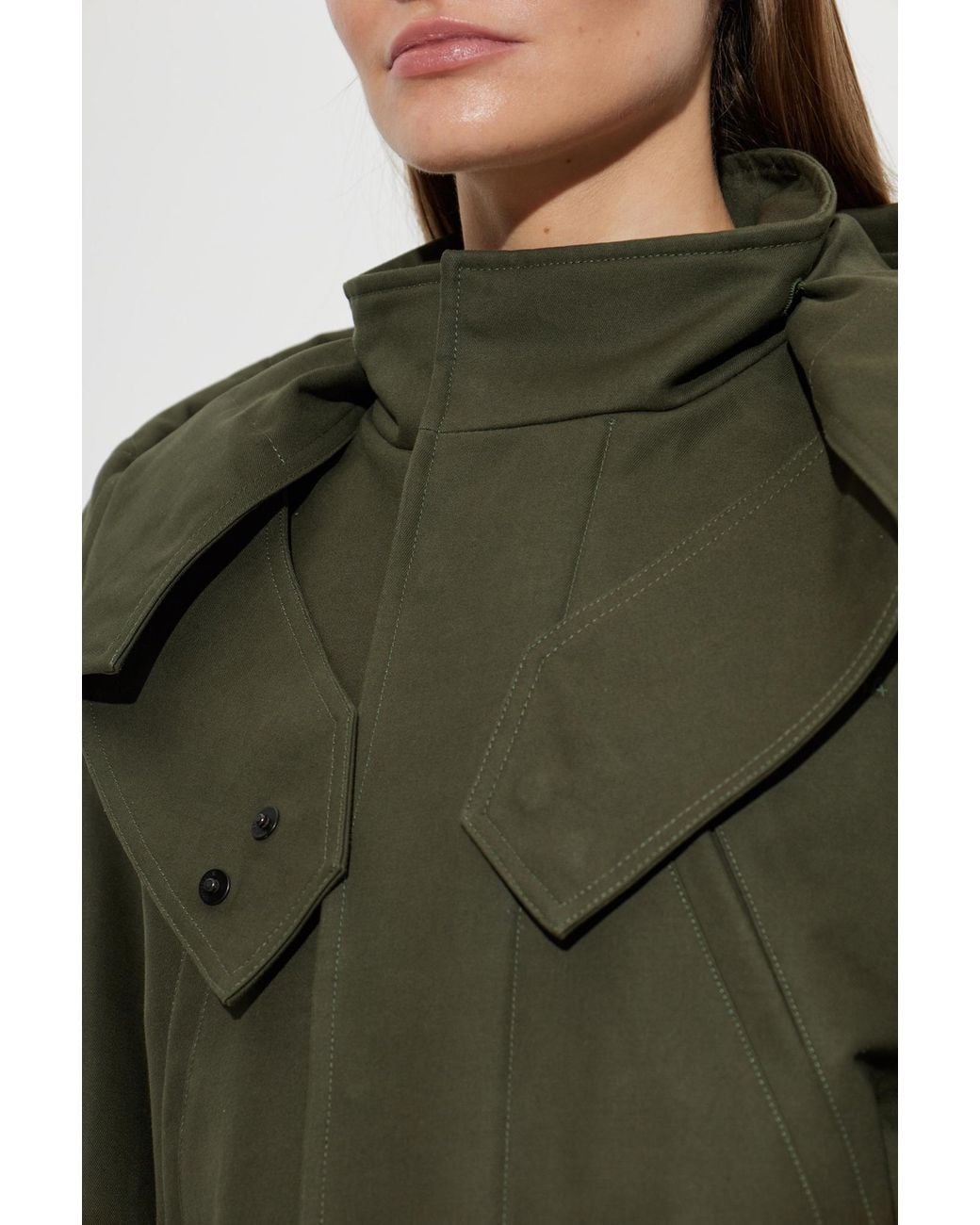 Balenciaga Green Insulated Hooded Jacket