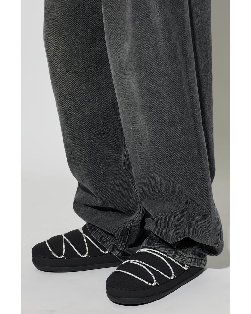 Moon Boot Black 'Mb Soft Slipper' Shoes for men