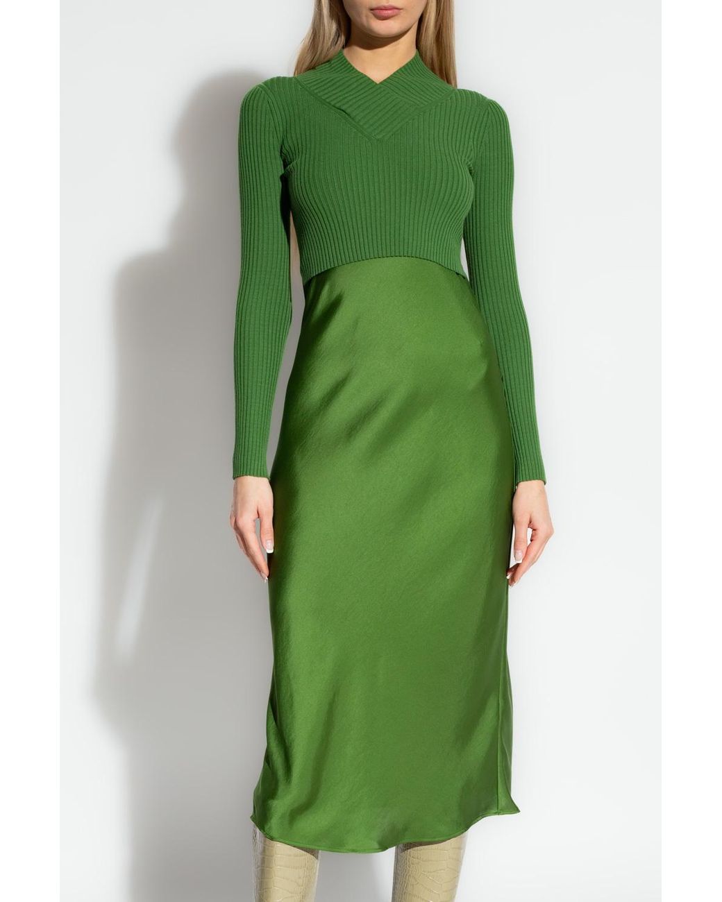 AllSaints hana Dress Sweater in Green Lyst UK