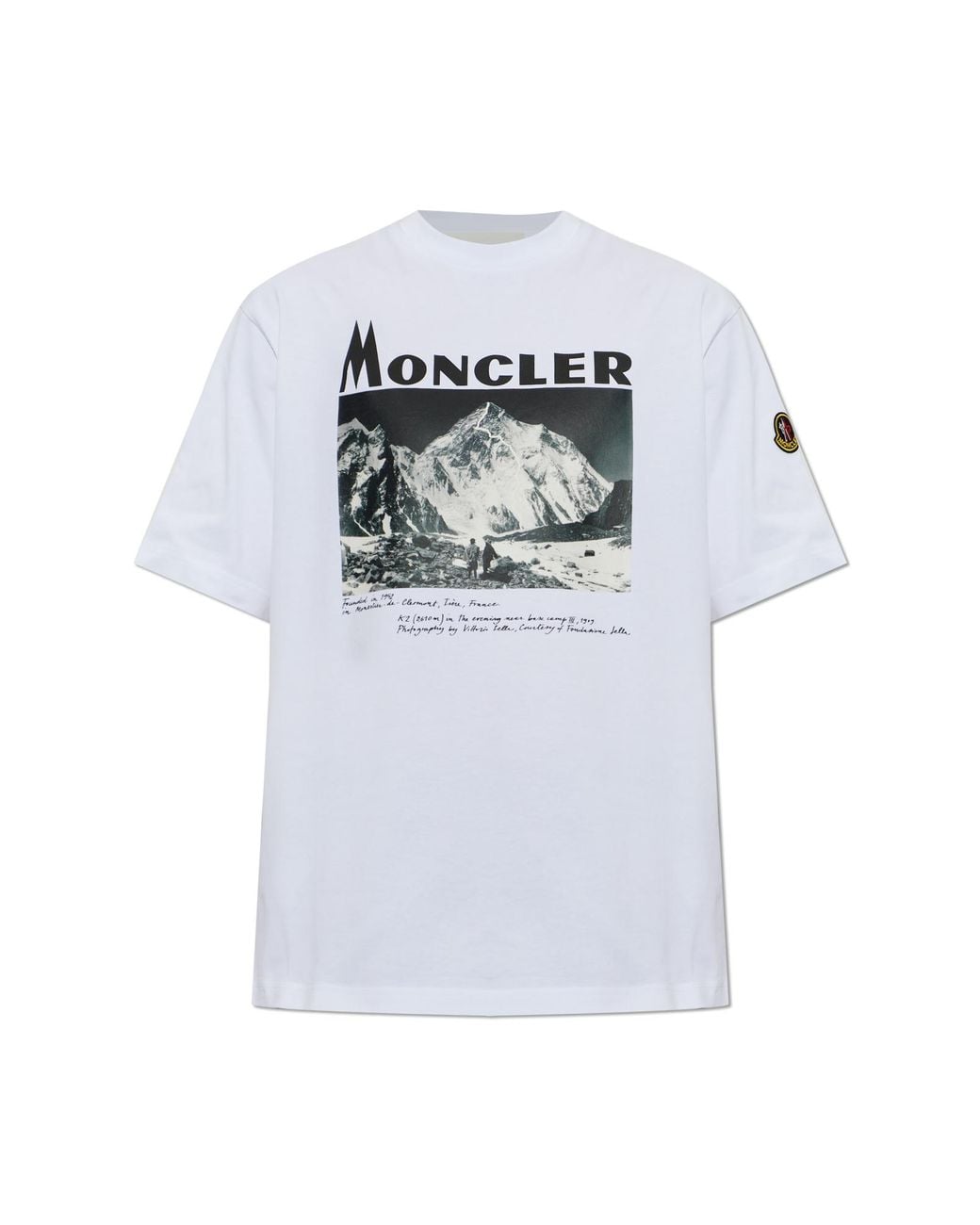 Moncler Gray Logo T-Shirt for men