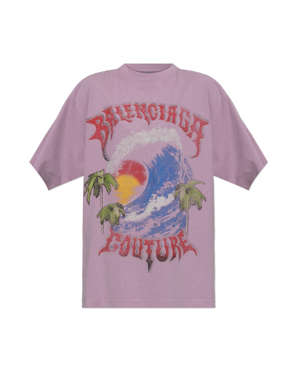Balenciaga Pink 'Oversize' T-Shirt