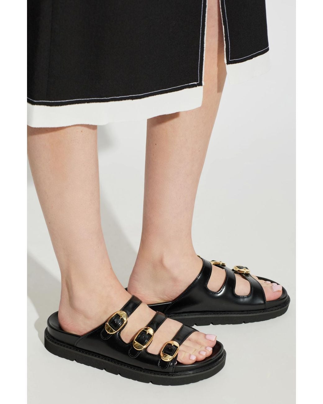 Marc Jacobs Black 'Kiki' Slides