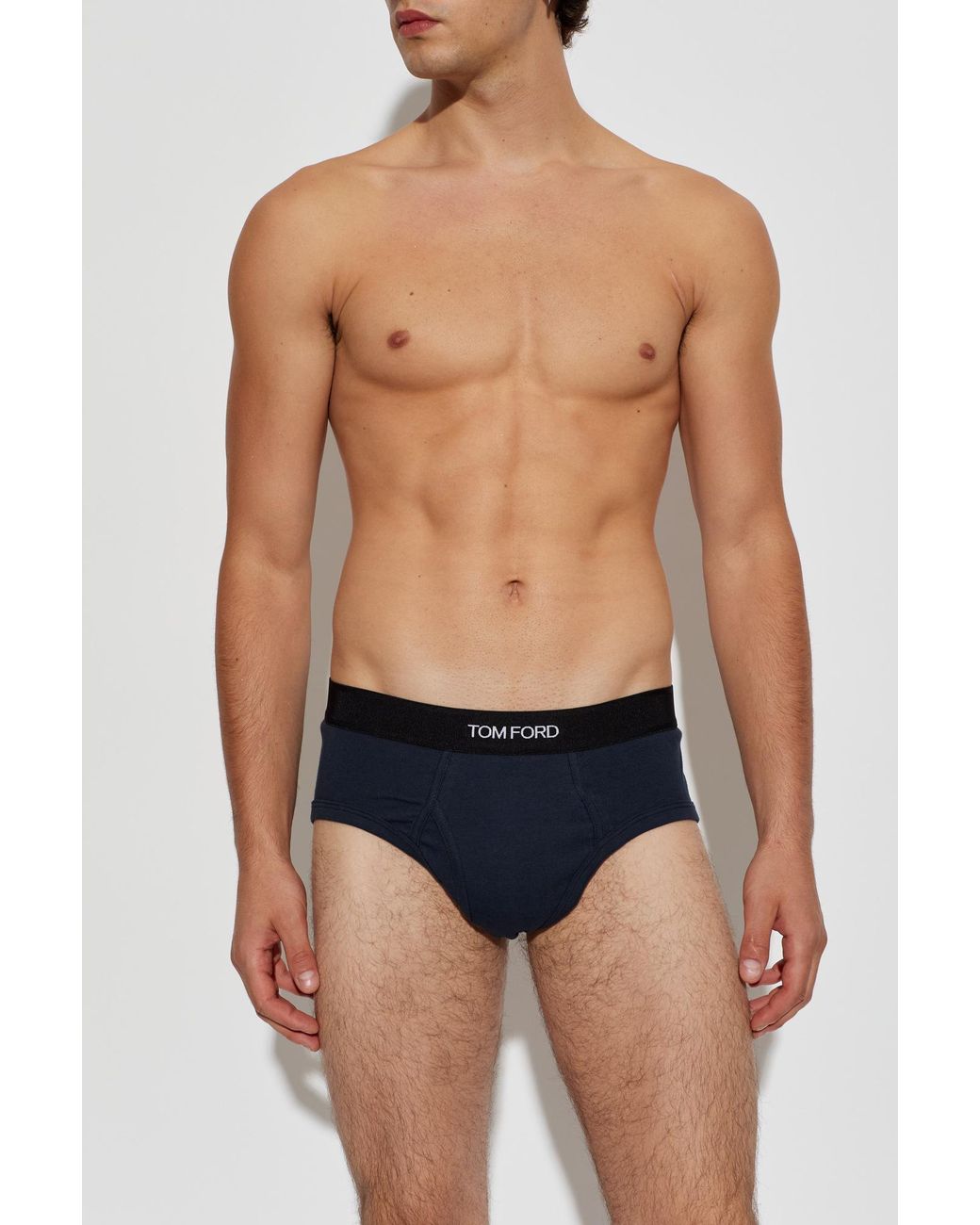 Tom Ford Gray Two-Pack Of Briefs With Logo for men