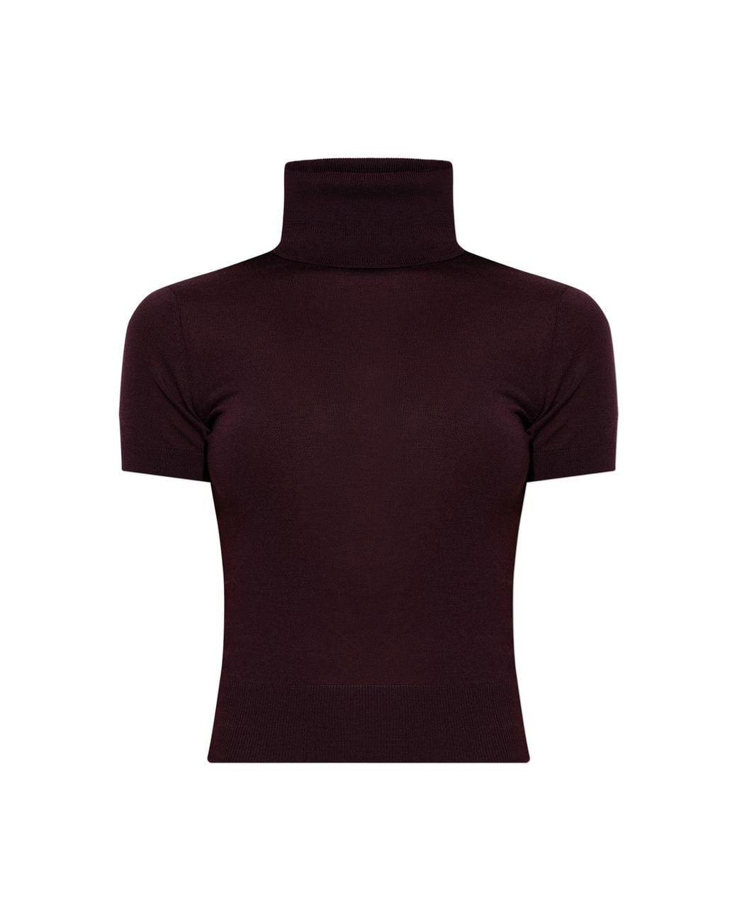DSquared² Red Wool Turtleneck With Short Sleeves