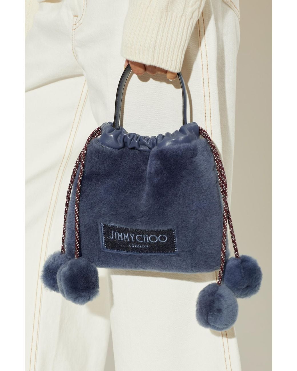Jimmy Choo Blue 'Drawstring' Bag