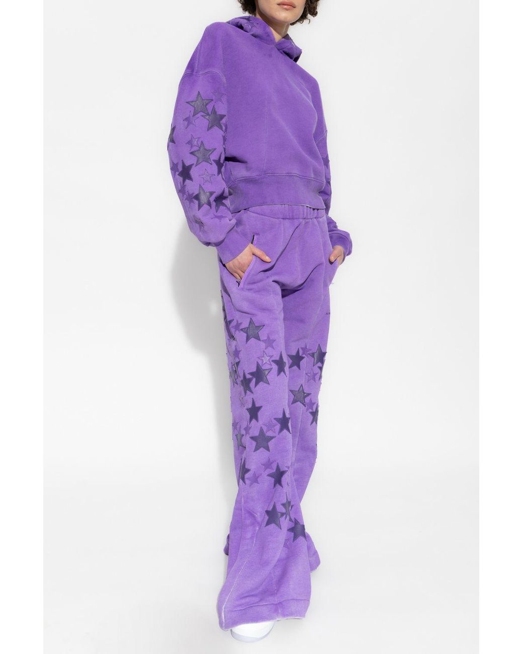 フィットネスボトムス AMIRI Women Training Pants WKP001510 Purple Amiri Space dye bandana joggers - Purple - Women | WKP001510