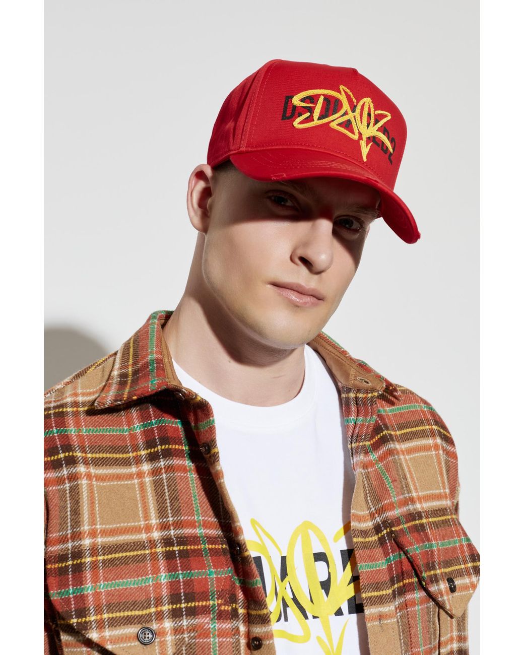 DSquared² Red Baseball Cap for men