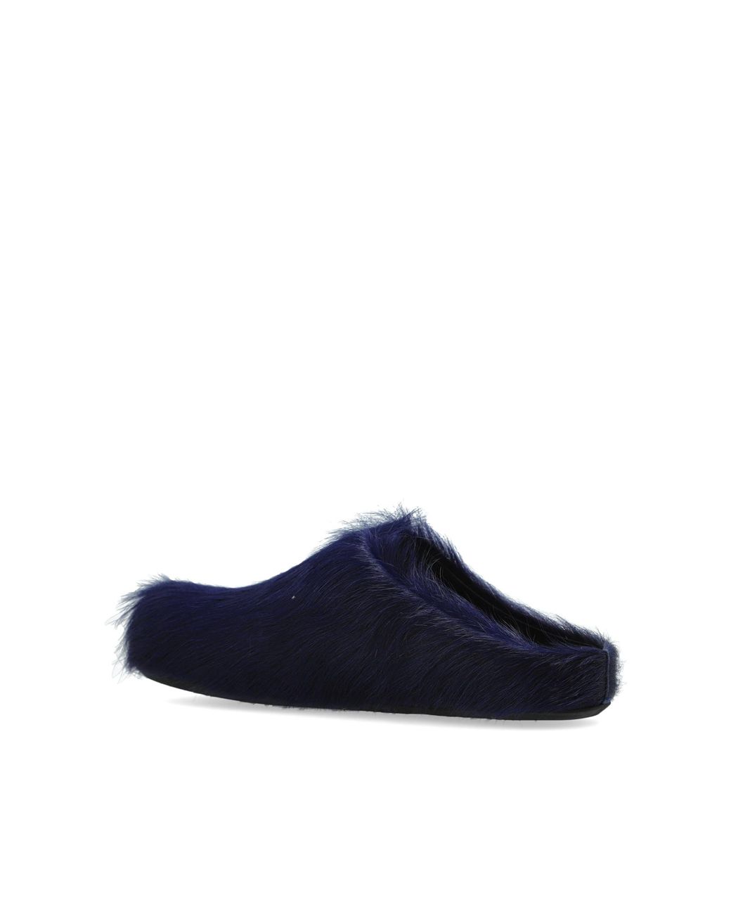 Marni Blue Fur Slippers