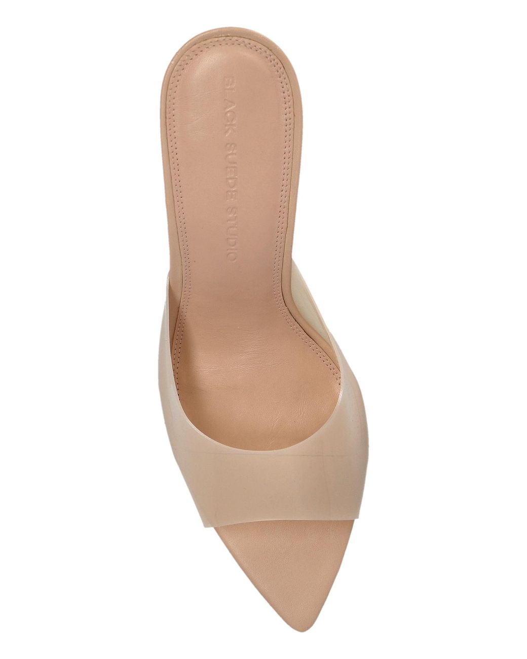 Black Suede Studio White 'Belle' Heeled Mules