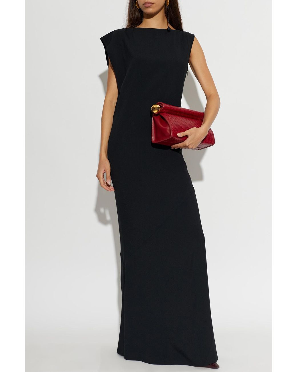 Jacquemus Black Long Dress 'Drap'