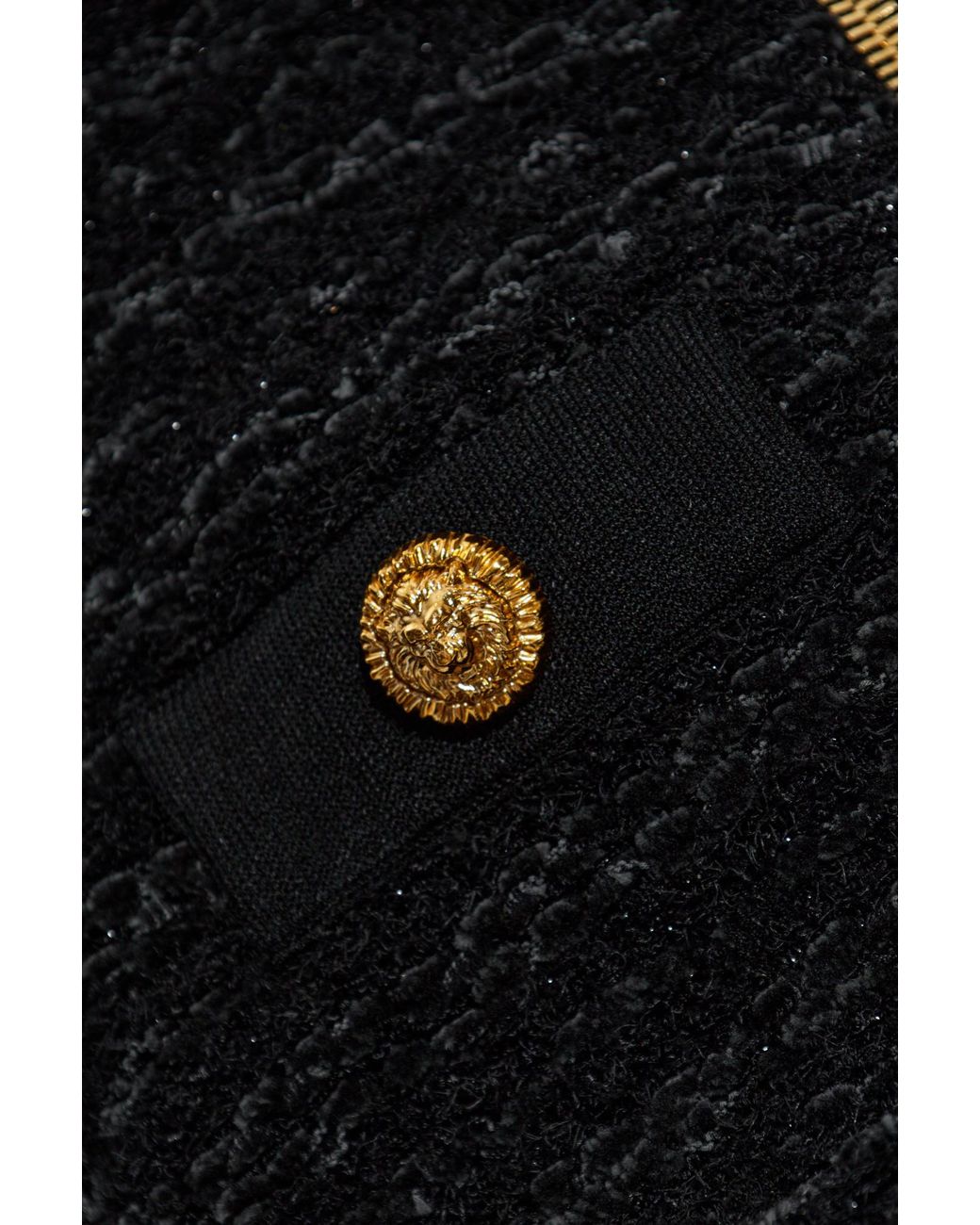 Balmain Black Jacket With Decorative Buttons
