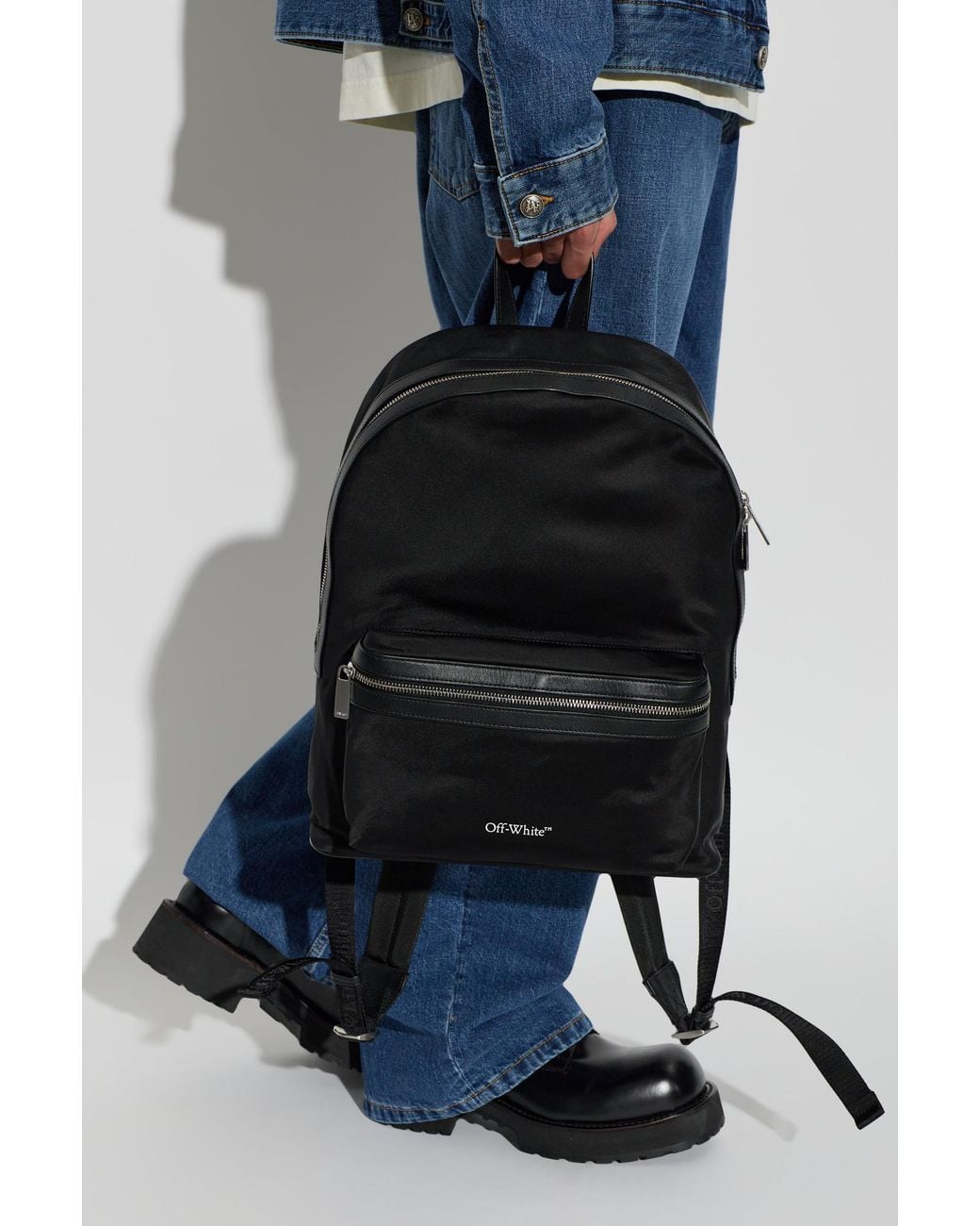 Off-White c/o Virgil Abloh Black Backpack With Logo for men