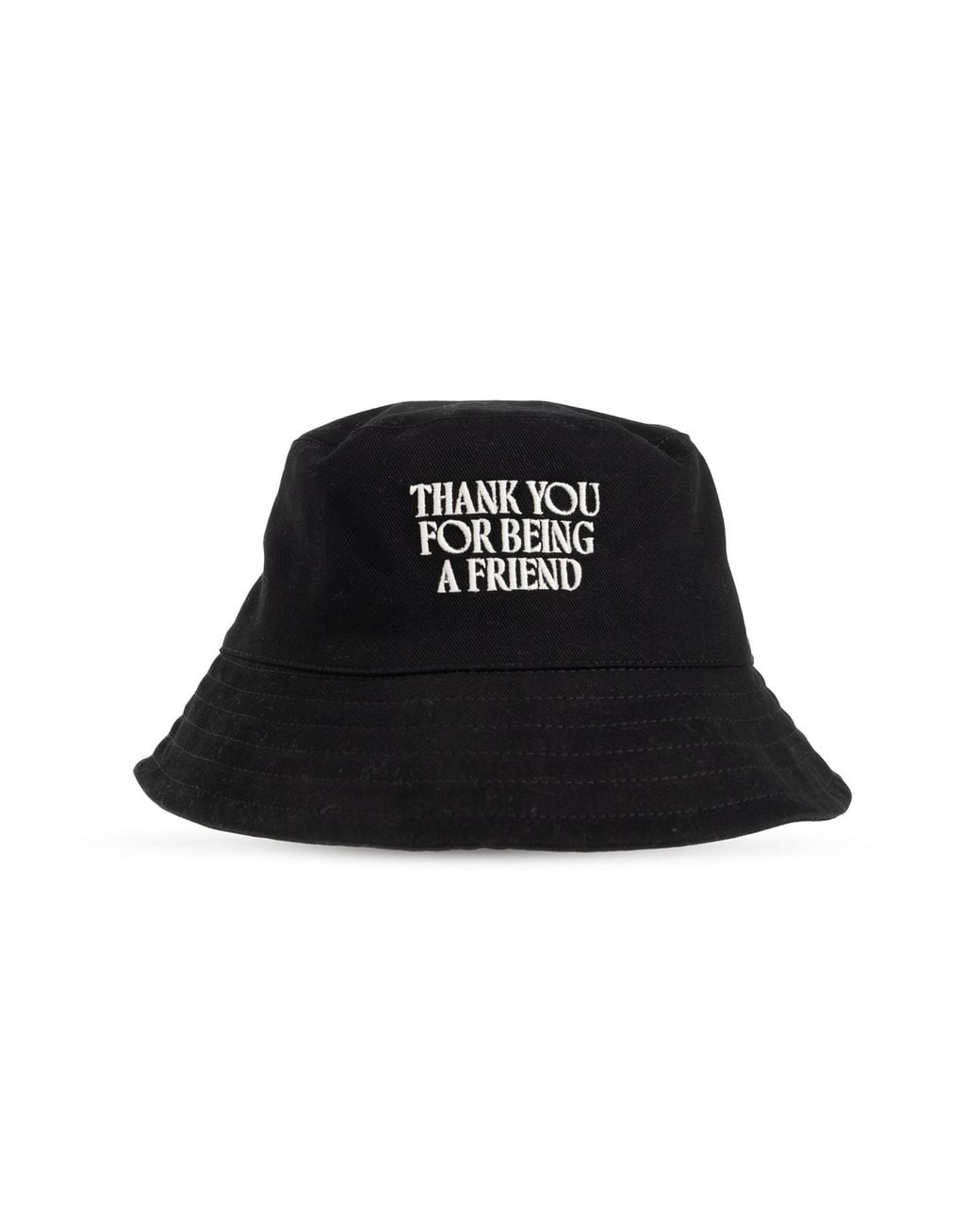 AMI Black Hat With Embroidered Lettering