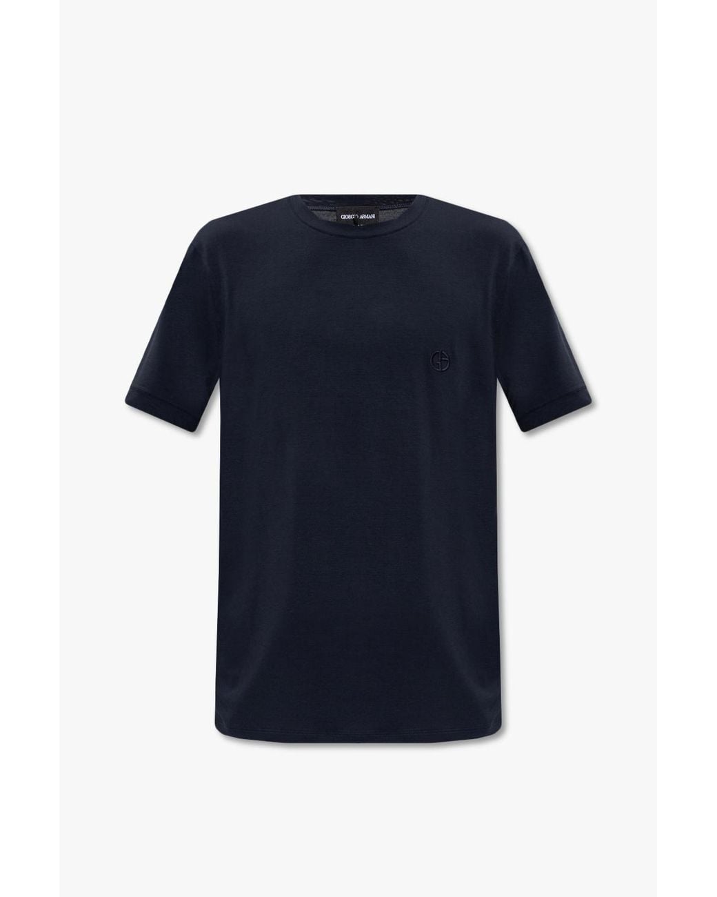 Giorgio Armani Blue Logo T-Shirt for men